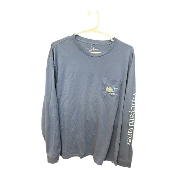 Vineyard Vines Men Blue Long Sleeve Tee Size Large - Picture 2 of 10